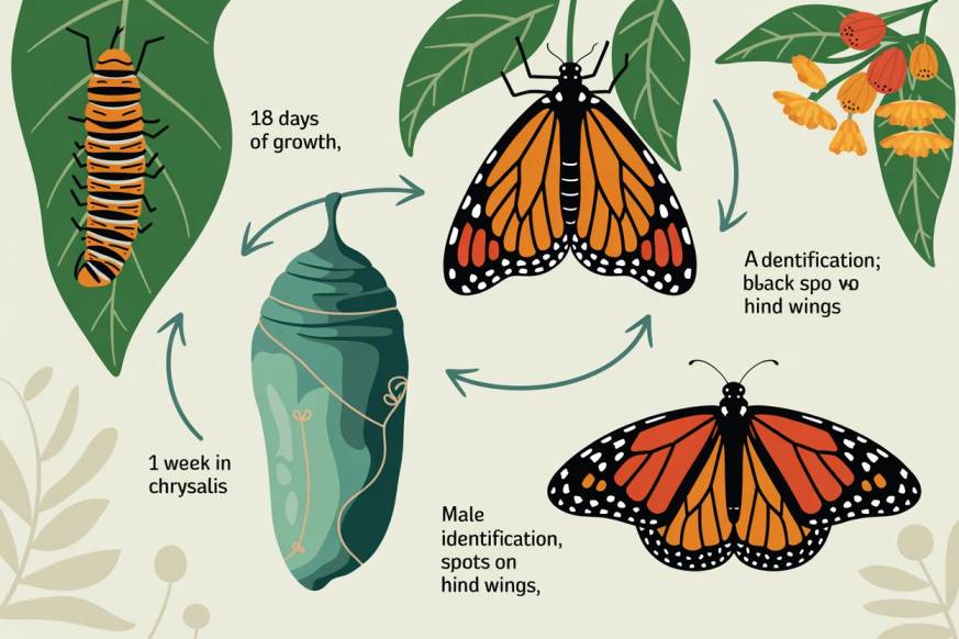 The Life Cycle of a Monarch Butterfly